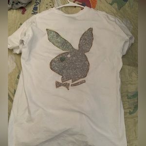 playboy x huf white tee